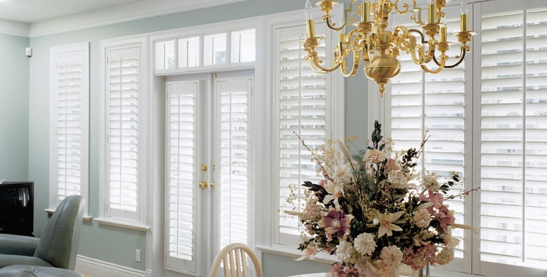 San Diego sunroom polywood shutters